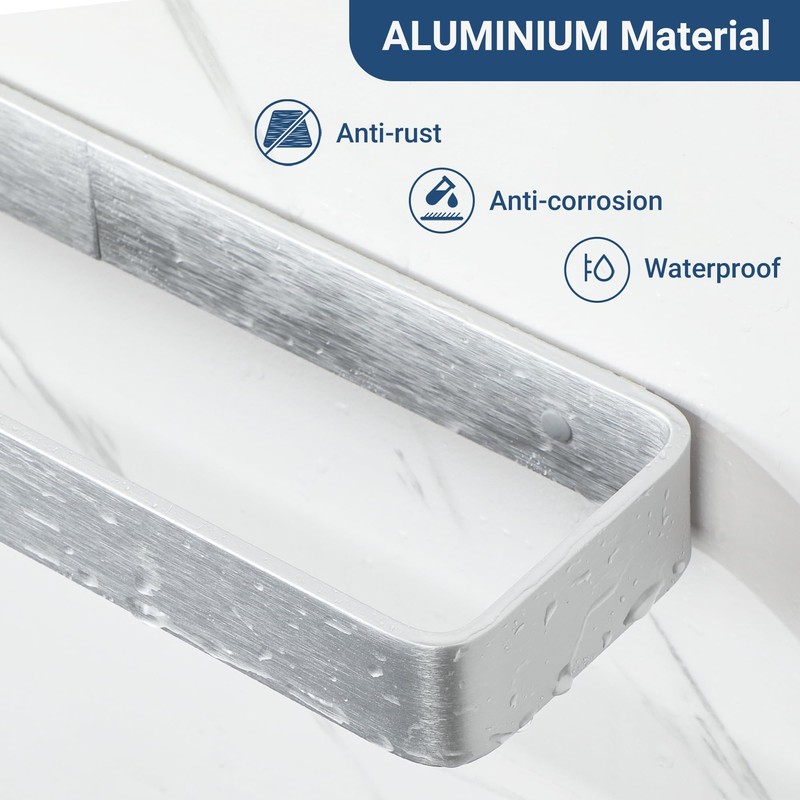 SAYAYO Brushed Nickel Hand Towel Holder for Bathroom Wall, 12