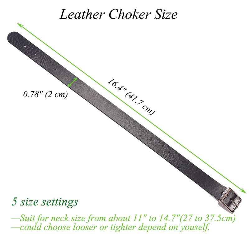 ETHOON Choker Necklace for Women 4 Adjustable Belt Cool Gothic