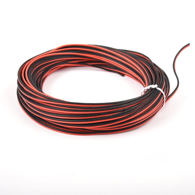 22awg Silicone Electrical Wire 2 Cores Wire line 50ft [Black