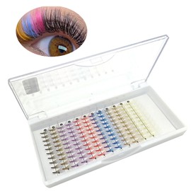 Colored Lash Clusters, Colored Lash Extension, Colorful Lash Clusters Kit, Color Lash Extensions, Rainbow DIY Eyelash Extension Colorful Cluster Lashes for Beginners DIY at Home