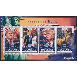 Prophila Collection Togo 7924-7927 Mini Sheet (Complete Edition) Mint NH ** MNH 2016 President Trump (Stamps for Collectors) Celebrities/Film/Theatre/Radio