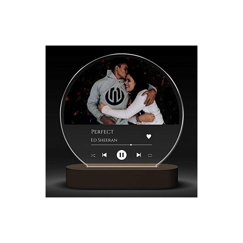 LED Night Light in Song Cover Design with Photo and