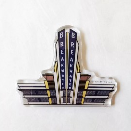 Cre8Travel Miami Art Deco Acrylic Magnet Travel Souvenir, New