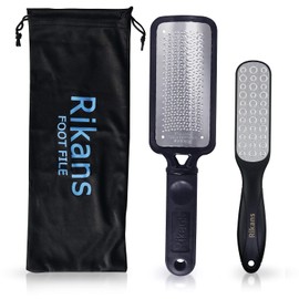 Rikans Colossal - Lima profesional para pies, eliminador de callos para el cuidado de los pies, herramienta de pedicura para quitar la piel dura, se puede utilizar en piel humeda o seca, lima de acero inoxidable de grado quirurgico (juego de limas para pies)