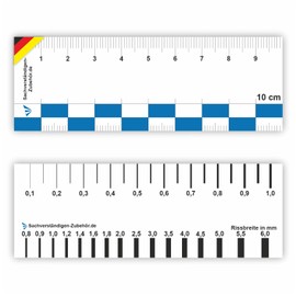 Sachverständigen-Accessoires® Crack Monitor as [Practical Tear Card] Set of 2 | Measuring Gauge | Gap Measure Crack Ruler Crack Width Gauge | Crack Width Ruler | Crack Ruler | Expert
