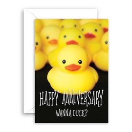Lithobee - Wanna Duck Happy Anniversary - Special Cards for Him, Her Husbands & Wives