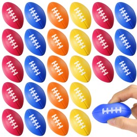 Blulu 30 Pack Mini Foam Footballs Bulk 2.17" Kids Adult Football Party Favor Toy Small Stress Sports Ball for Birthday Homecoming Game Carnival School Reward Party Gift Goodie Bags Stuffers