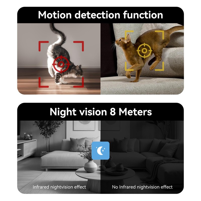 KEENLUK 4.3" Smart Home Camera: 1080P HD Video, Two-Way Video