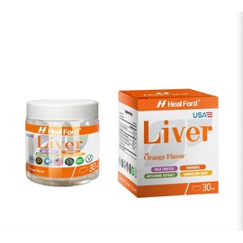 Heal Ford Milk Thistle Liver Detox & Colon Cleanse, Natura!Liver Health Support with Kudzu Root, Turmeric, inositolMethionine,Vitamin C,30 tablet, One pill a day, 30-daysupply, individually packaged, easy to carry, Orange flavor Healthcare Supplement