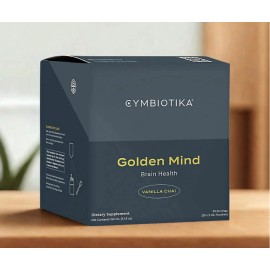 Golden Cymbiotika Golden Mind, Brain Health, Vanilla Chai, 30 Pouches, 5 ml Each