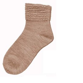 Kobe Seitsu Women's No Rubber Socks for Autumn and Winter Beige 3111H Beige