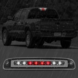 High Mount 3rd Stop Light Compatible with 1997-2010 Dodge Dakota Third Center Cargo Reverse Rear LED Brake Light Bar Taillight (Chrome)