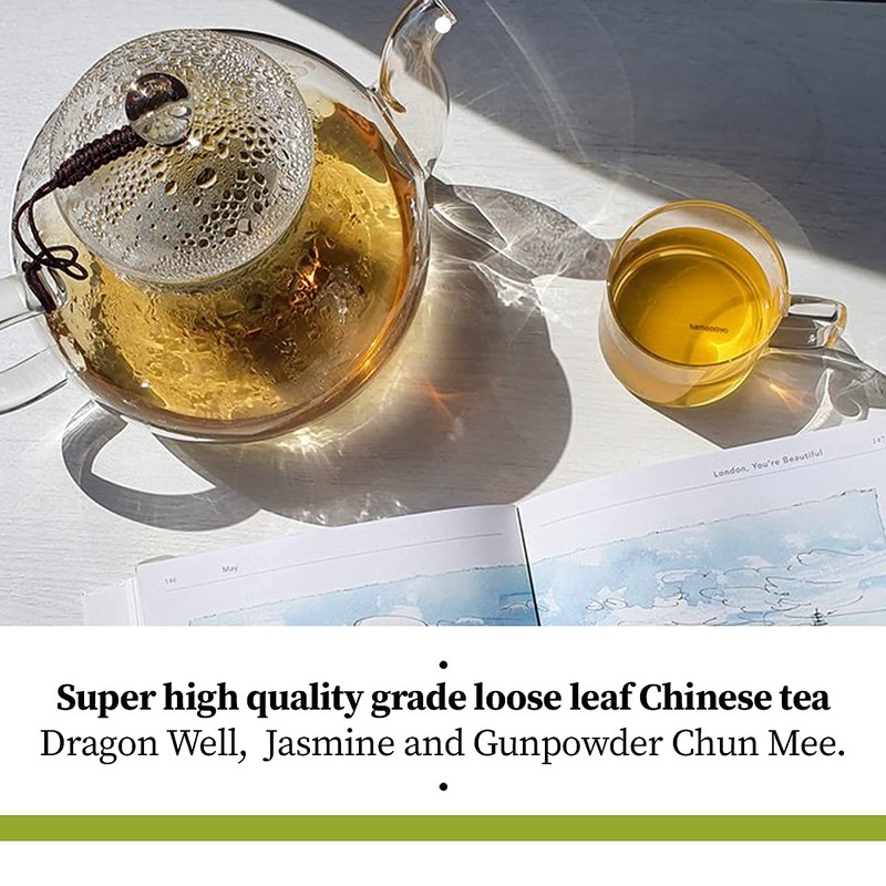 Pinestone Tea - Loose-leaf Chinese Green Tea, Lung Ching/Longjing (Dragon