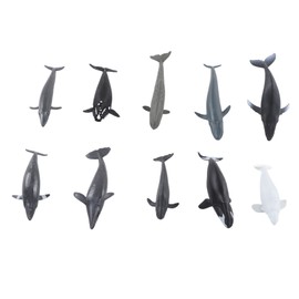 10Pcs Whale Ornament Plastic Modern Delicate Marine Animal Model Home Office Decoration Gifts