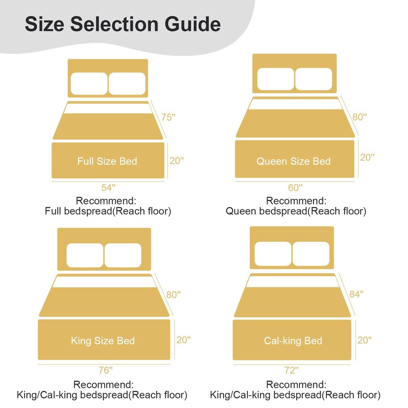 DaisyHuang Oversized King Bedspread 120×118,4 Piece Light Beige