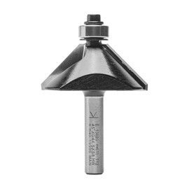 ENT Chamfer Cutter TC Shank (C) 8 mm, Diameter (A) 44,5 mm, B 15,9 mm, E 45°, D 32 mm, with Ball Bearing