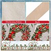 Trimming Shop Christmas Table Runner Wreath Woven Long Cotton Linen