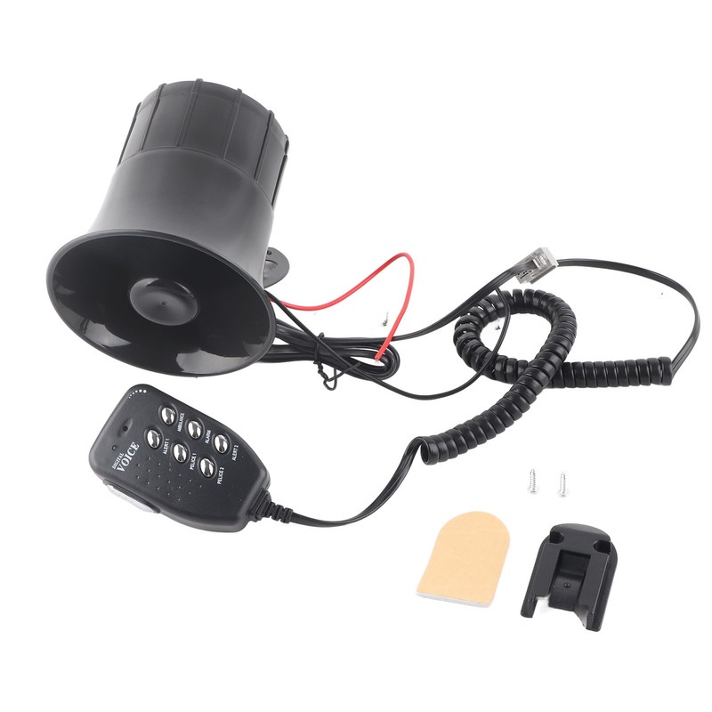 50W 120dB Car Loud Horn 6 Sounds Emergency Warning Alarm