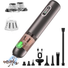 RapAir Portable Mini Cordless Vacuum with 2 Suction Modes - 3, Brown