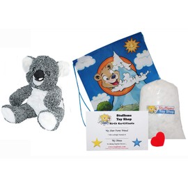 Make Your Own Stuffed Animal Kevin The Koala 16"- No Sew - Kit with Cute Backpack!