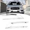 2PCS Front Fog Light Trim Silver Decoration Anti Fading Exterior