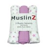 MuslinZ Baby Muslin Squares Burp Cloths 3 Pack 100% Pure