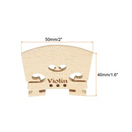 sourcing map 4/4 Violin Bridge Maple Wood Violin Parts Light Brown for 4/4 Violin
