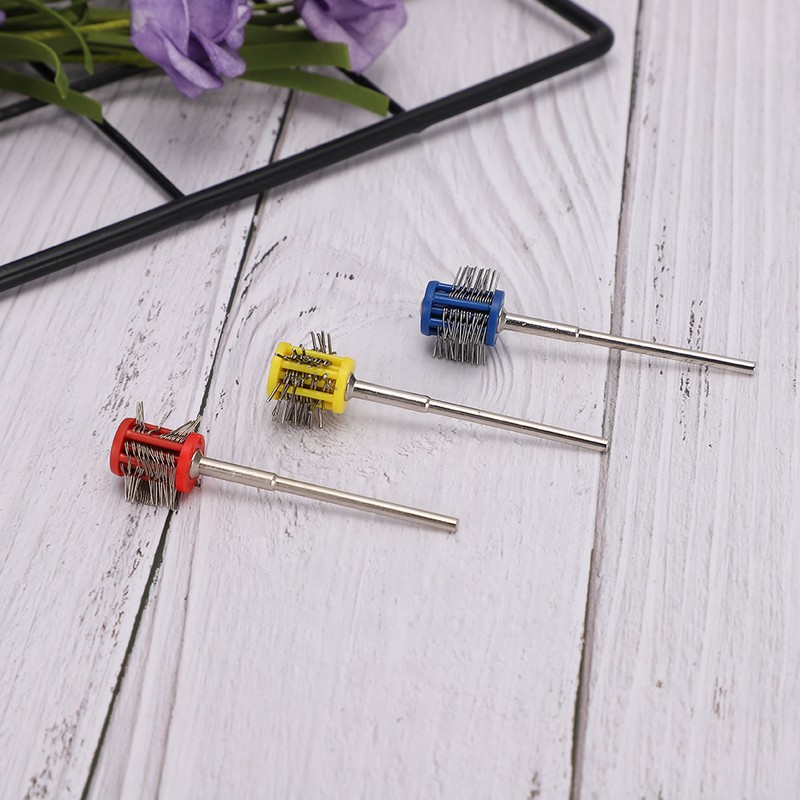 3Pcs Metal Texturing Brush Polishing Jewelry Rust Cleaning Wire Brush