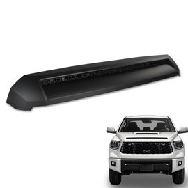 G-PLUS Front Upper Hood Bulge Molding Grille Trim Compatible with Toyota Tundra 2014-2021 76180-0C030 761800C030C0 TO1231102 Glossy Black