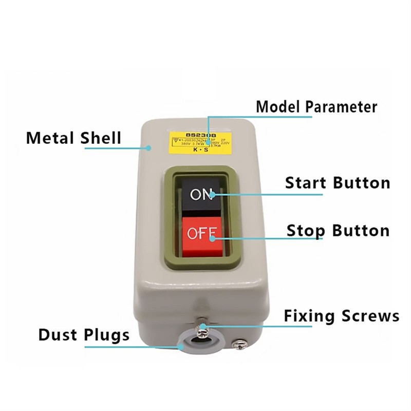 TIOYW Power Control Button Switch Industrial Household Three-Phase Motor Start
