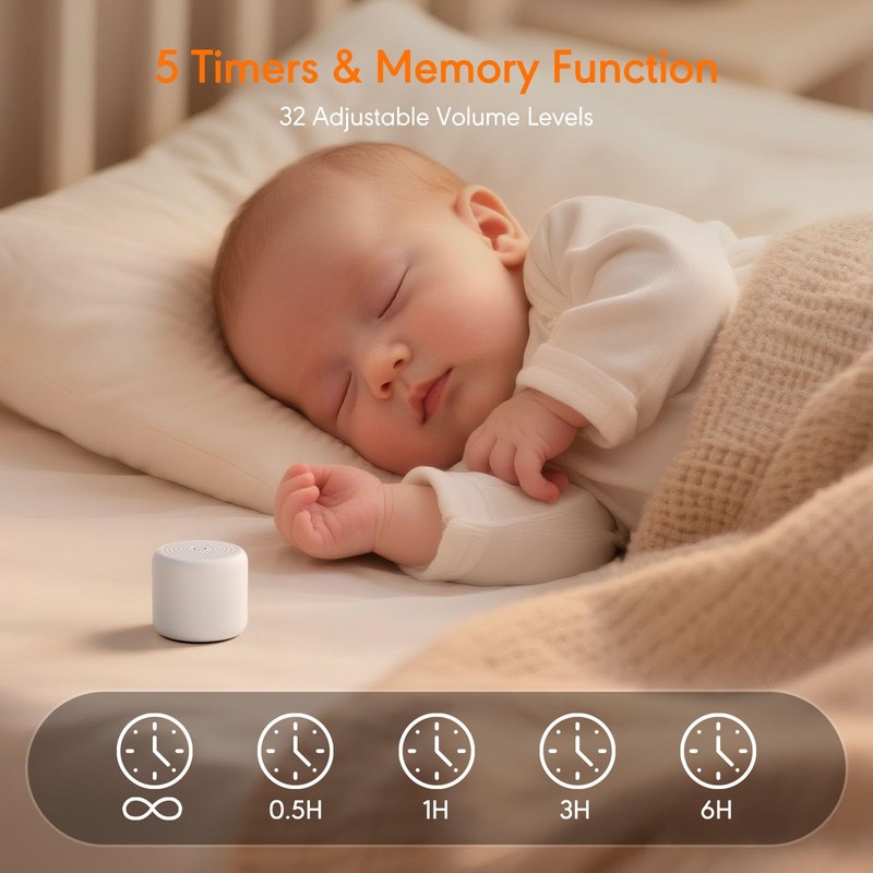 Portable Sound Machine for Baby Adults,Travel Sound Machine,Mini White Noise