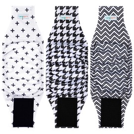 Langsprit Male Belly Bands for Dogs (Pack of 3) - High Absorbing Dog Wraps Male Washable - Reusable Male Dog Diapers M