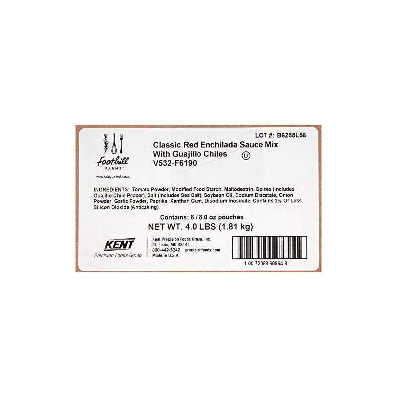 Foothill Farms Classic Red Enchilada Sauce Mix With Guajillo Chiles,