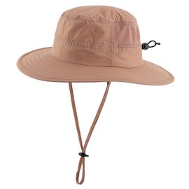 Connectyle Kids UPF 50+ Sun Hat Wide Brim Bucket Hats Summer Beach Hat Adjustable Safari Hats 2-7 Years, Dark Khaki, 4-7 Years