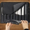 Dfito Chef Knife Sets with Roll Bag, 9 Pieces Professional