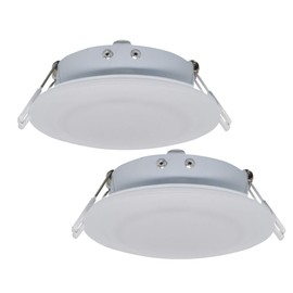 Facon 4.5inch 12V LED RV Puck Light - 2 Packs, 3400K Warm White, Full Aluminum Recessed 12Volt Interior Ceiling Lights for RV, Camper, Trailer, Boat, cETL Certified