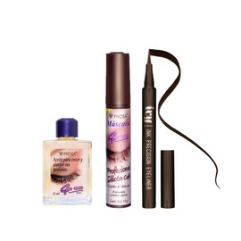 Plumon Delineador IVY Ink Precision Café  Mascara de pestañas Prosa Cafe Profesional Silicón Waterproof  Aceite para Pestañas PROSA 4 en uno  Kit...  