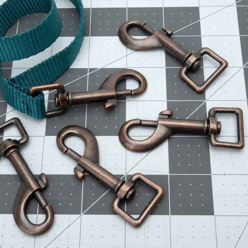 Country Brook Design - Antique Copper Swivel Snap Hooks (3/4