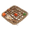 Bird Foraging Wall Toy Boredom Relief Seagrass Hand Woven Parrot