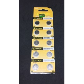 Tianqiu 10 PK AG8 LR57 GP391 SR1120 CX191 ALKALINE BUTTON CELL BATTERY Hg0% WATCH TOYS