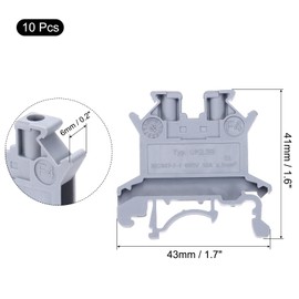 sourcing map Terminal Blocks 20 Pack USLKG2.5N Rail Mount Fuse Holder Screw Terminal Block Wire End Bracket Stopper Din Rail Screw Fixed for DIY Electronic Circuits Machine Appliances