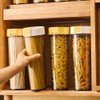 COMZPLIFE Plastic Spaghetti Storage Container with Flip-Top Lid, Airtight Dry