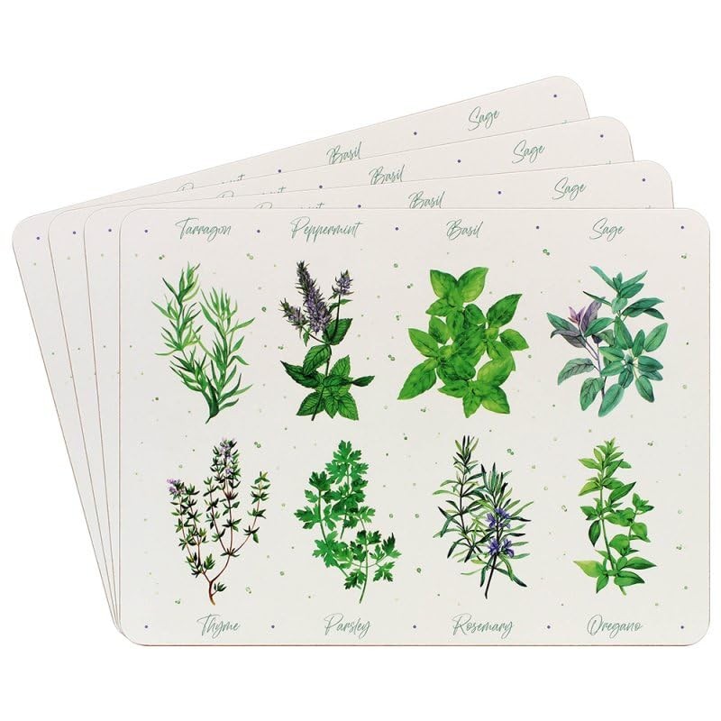 The Leonardo Collection LP95066 Herb Garden Place Mats (Set of