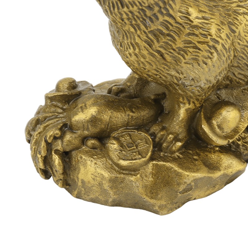 Bunny Statue Sturdy Brass Retro Look Fine Details Stable Durable