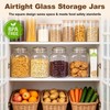 PUSCRIENO 2 Pack 1.1 Gallon Square Super Wide Mouth, Airtight