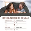 Pizuna 100% Cotton Small Single Fitted Sheet Dark Grey, 400