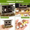 Fairy Garden Mini Chicken Coop Decor, 26-Piece Farm Scene Set