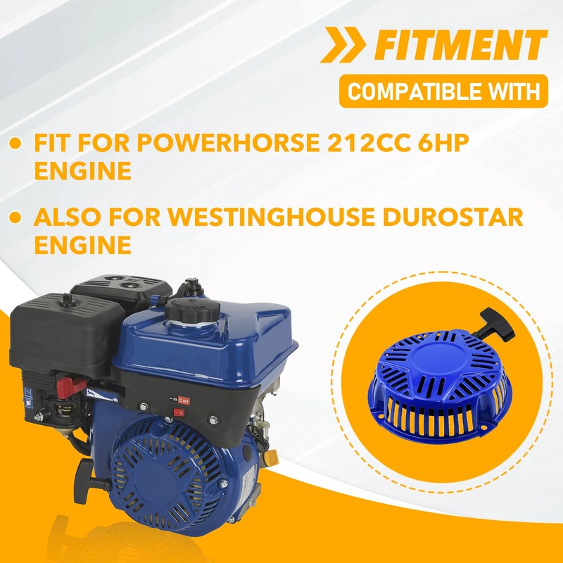 Pull Start Assembly for Powerhorse 212cc 6hp for Westinghouse Durostar