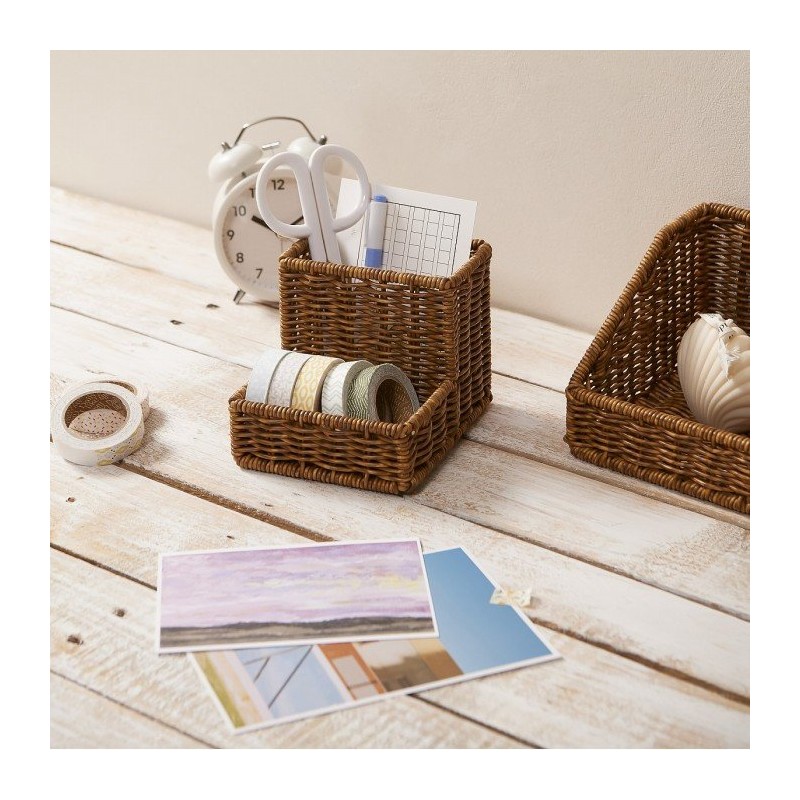 JAJU Daily 2-compartment storage basket_15cmx12cmx11cm_Natural, NaturalNatural_FRFR / 자주 JAJU 데일리