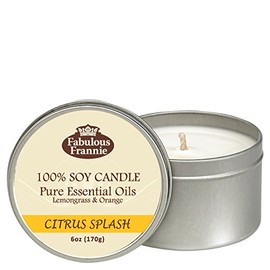 Fabulous Frannie Citrus Splash 100% Pure & Natural Soy Candle 6 oz